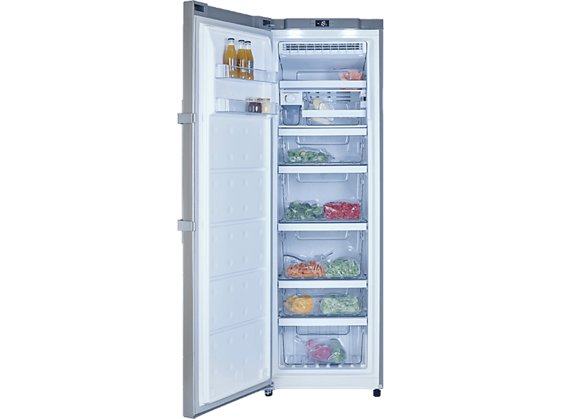 Congelador vertical - Teka TGF 390NF, Puerta e-inox antihuella, No Frost, 260 L, A++