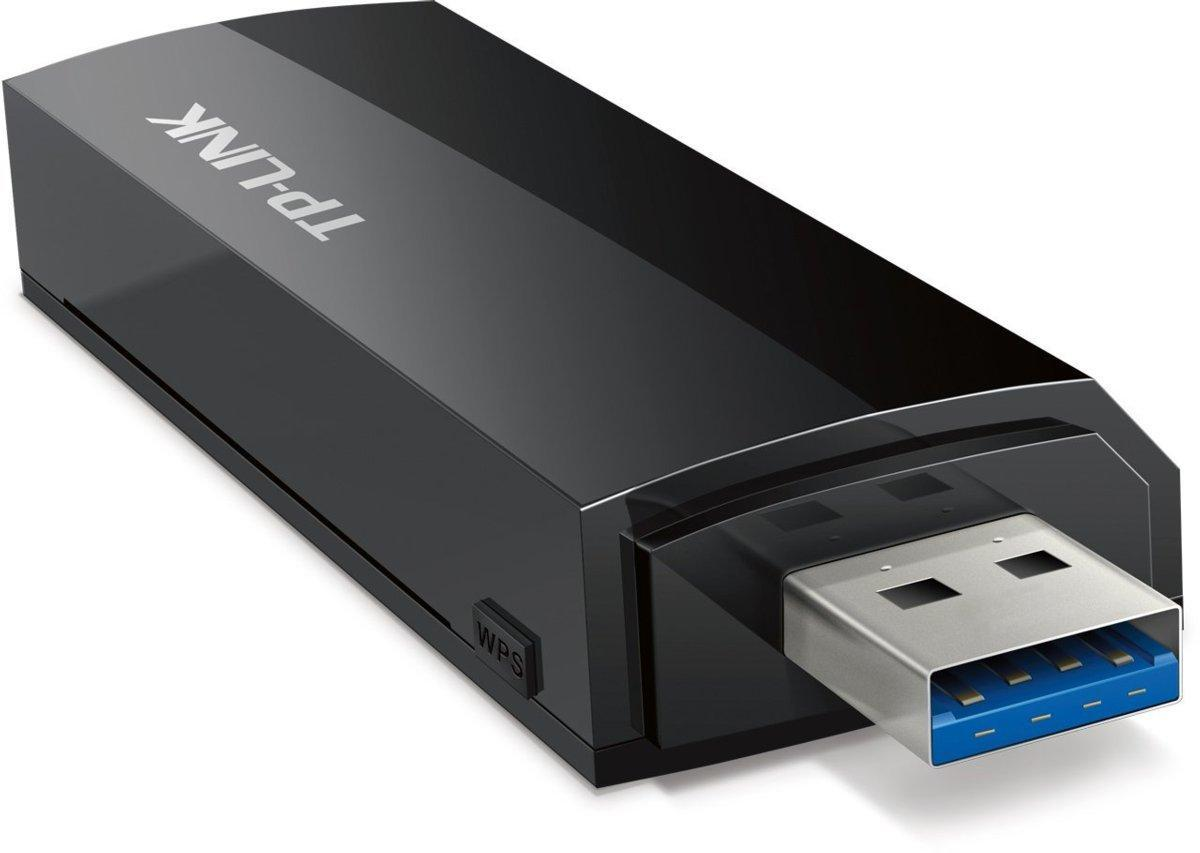 Adaptador Wi-Fi USB - TP Link Archer T4U, USB 3.0, hasta 1200 Mbps, doble banda, color negro