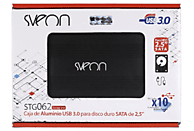 Caja | Sveon STG062, 2.5", USB 3.0, Aluminio, Negra