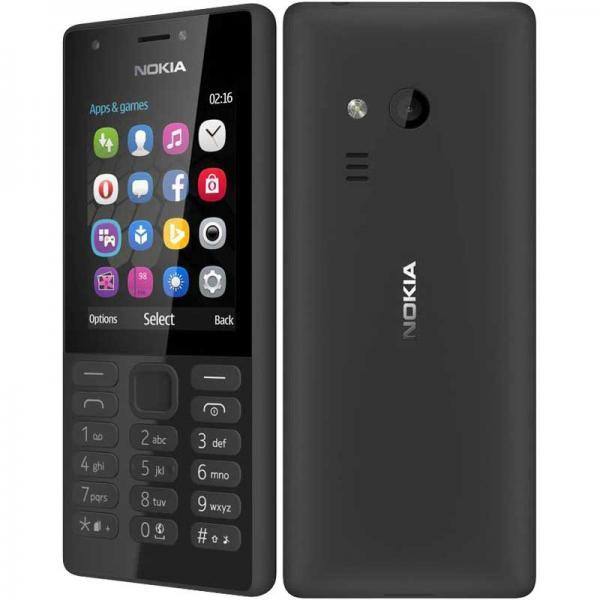 Móvil - Nokia 216 DS BLACK, Dual SIM, Bluetooth, conectividad 2G, 18 horas de conversación