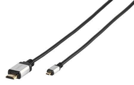 Cable HDMI - Vivanco 42205, 1.2 m , HDMI a Micro HDMI, Contactos dorados