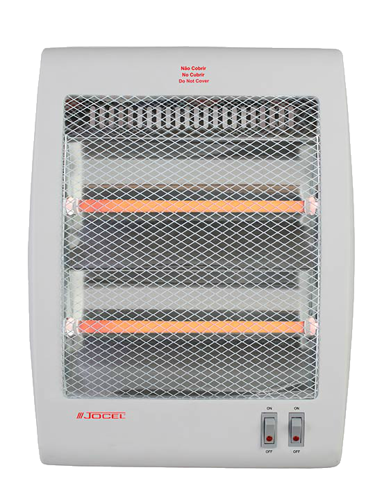 Estufa eléctrica - Jocel JAQ013033, 800W, 2 barras de cuarzo, 2 niveles de potencia