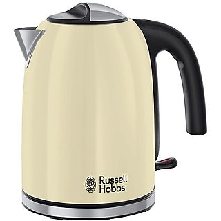 Hervidor de agua - Russell Hobbs Classic Cream Colours Plus+, 2400W, 1.7 L, Filtro lavable, Base