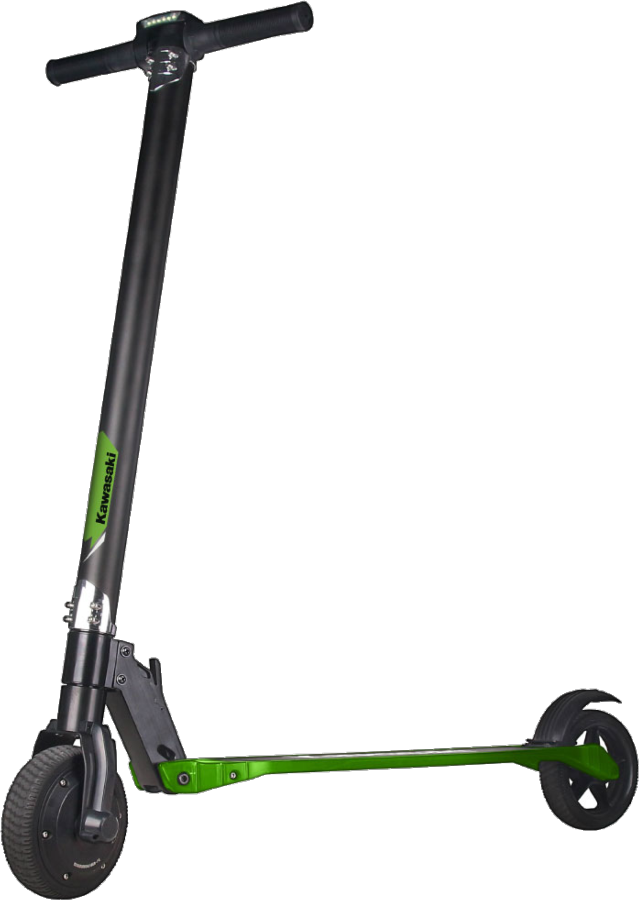 Patinete eléctrico - Kawasaki KX-FS6.5, Motor 250W, 4400 mAh, Verde y negro