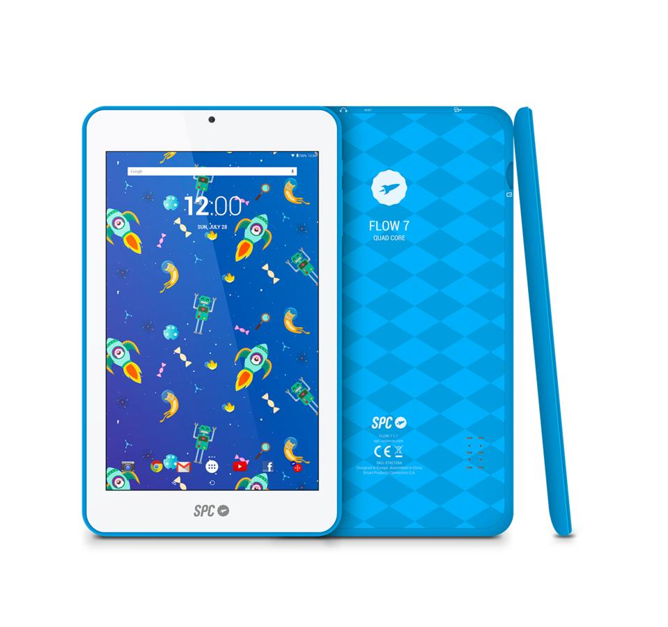 Tablet - SPC GLOW 7, 7" 1024x600, Cortex A53, Andriod, Wifi, Cámara frontal, 8 GB, Azul