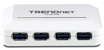 HUB - Trendnet TU3-H4, 5000Mbit/s, Blanco, Nodo concentrador
