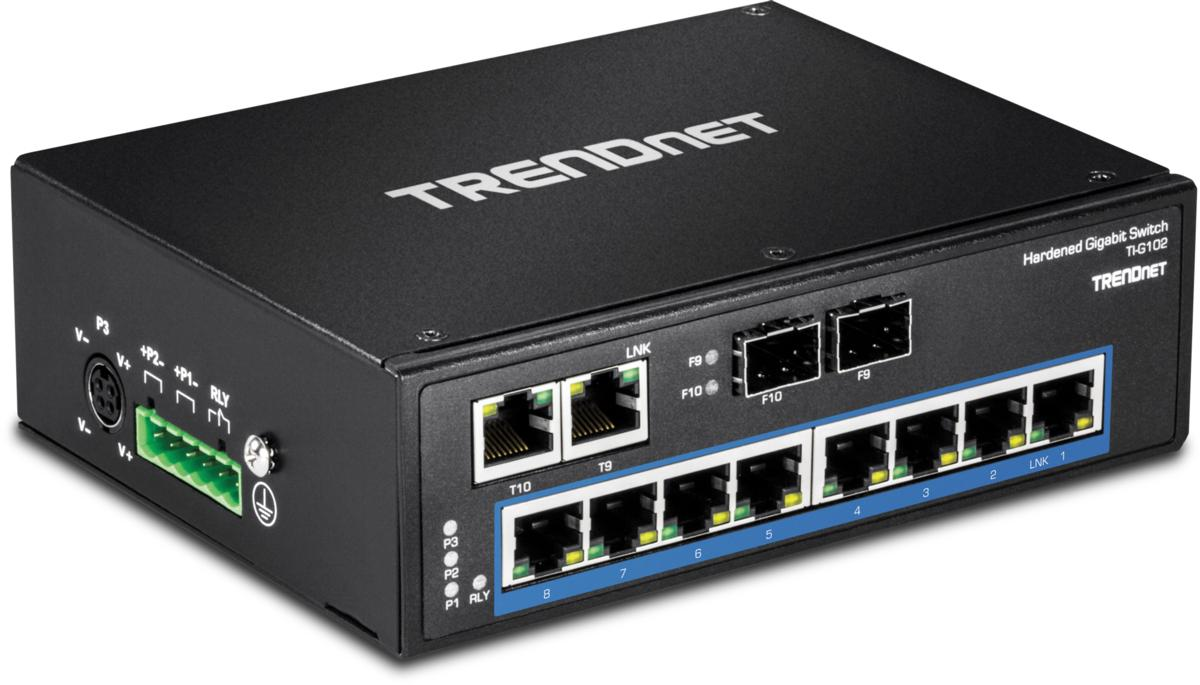 Switch - Trendnet TI-G102, Gigabit Ethernet (10/100/1000), Negro