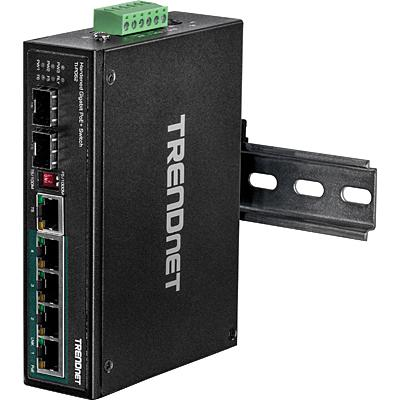 Switch - Trendnet TI-PG62, No administrado, Gigabit Ethernet (10/100/1000), PoE, Negro