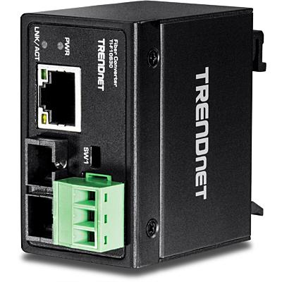 Switch - Trendnet TI-F10S30, 200Mbit/s, 1310nm, Monomodo, Negro, Convertidor de medios