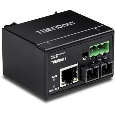 Switch - Trendnet TI-F10SC, 200Mbit/s, 1310nm, Multimodo, Negro, Convertidor de medios