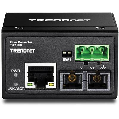 Switch - Trendnet TI-F10SC, 200Mbit/s, 1310nm, Multimodo, Negro, Convertidor de medios