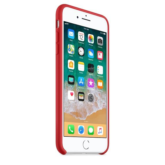 Funda - Apple Silicone Case, Para iPhone 8 Plus/7 Plus, Tacto suave, Silicona, Rojo