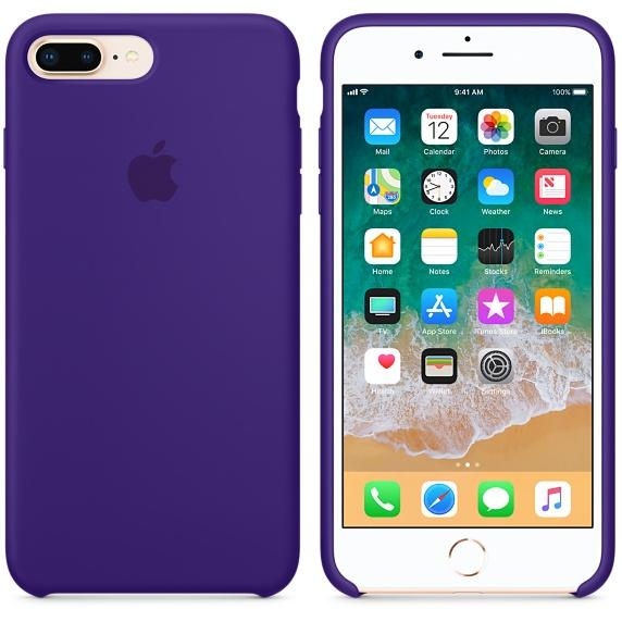 Funda - Apple MQH42ZM/A, 5.5", para iPhone 7 plus, Blanda, Violeta