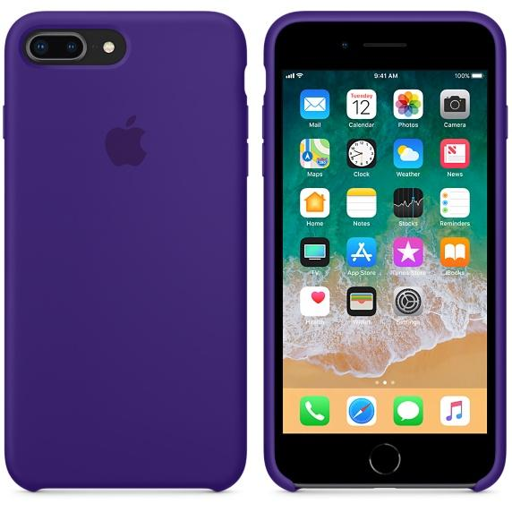 Funda - Apple MQH42ZM/A, 5.5", para iPhone 7 plus, Blanda, Violeta