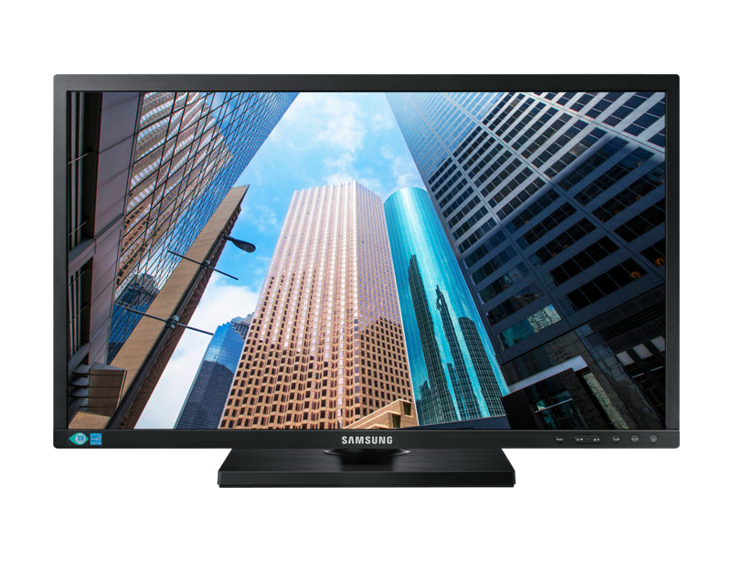 Monitor - Samsung LS24E45UFS, 24", Full HD, Altura regulable, Negro