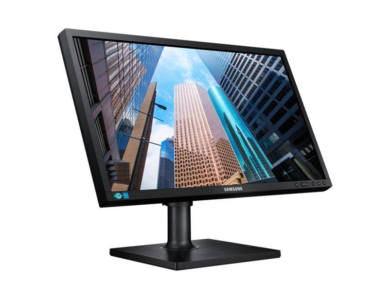 Monitor - Samsung LS24E45UFS, 24", Full HD, Altura regulable, Negro