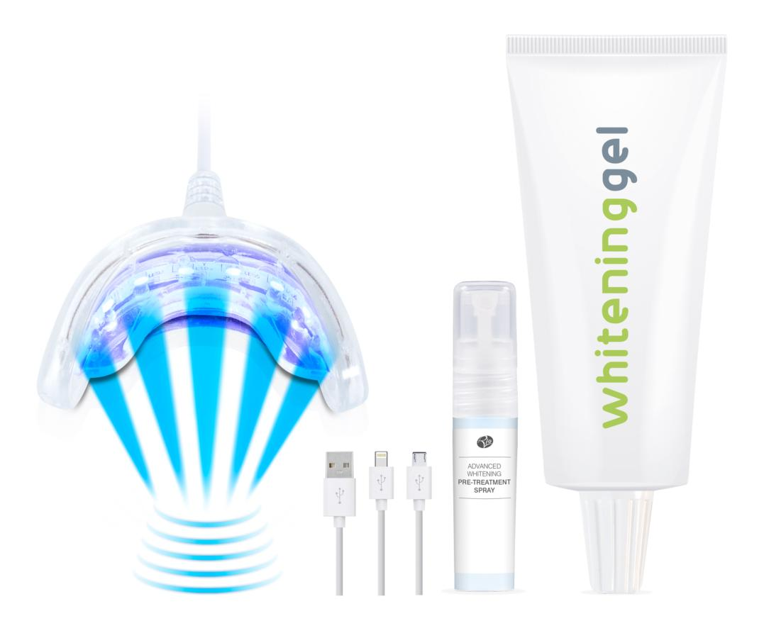 Blanqueador Dientes Rio dental smile white advanced blue light usb tecnología activación luz azul 15 beauty