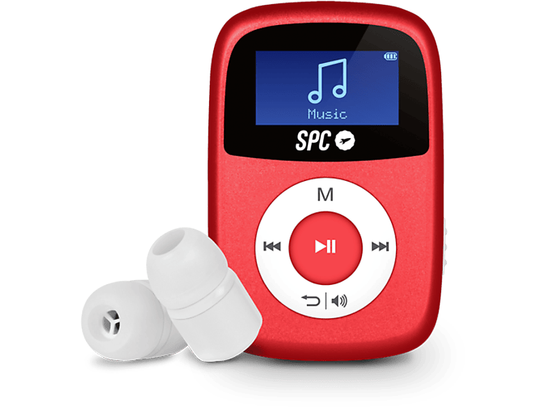 Rubicundo Besugo cartel Reproductor MP3 | SPC Blackbird, 4GB, 12 h Autonomía, MicroSD, Radio FM,  Rojo