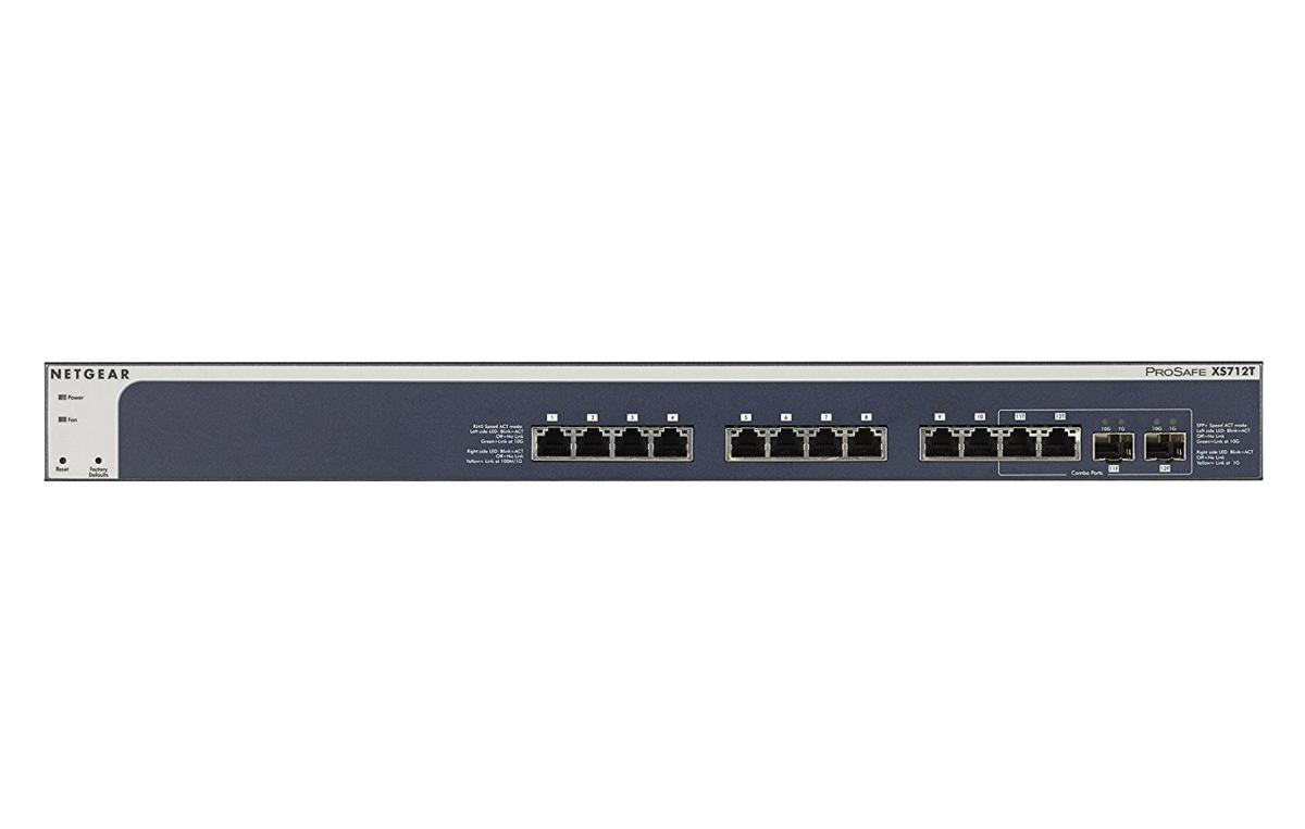 Switch Smart - XS712T, Gestionado, L3, 10G Ethernet (100/1000/10000), Negro