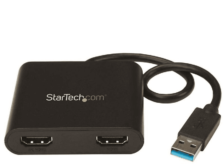 Startech.com Adaptador 3.0 2 puertos hdmi 1080p o 1x 4k 30hz tarjeta de externa 2xhdmi compatible solamente con windows negro usb32hd2 grafico 2x