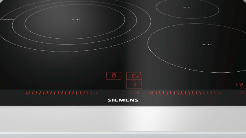 Encimera - Siemens EH675LDC1E, Eléctrica, Inducción, 3 zonas, 32 cm, Negro