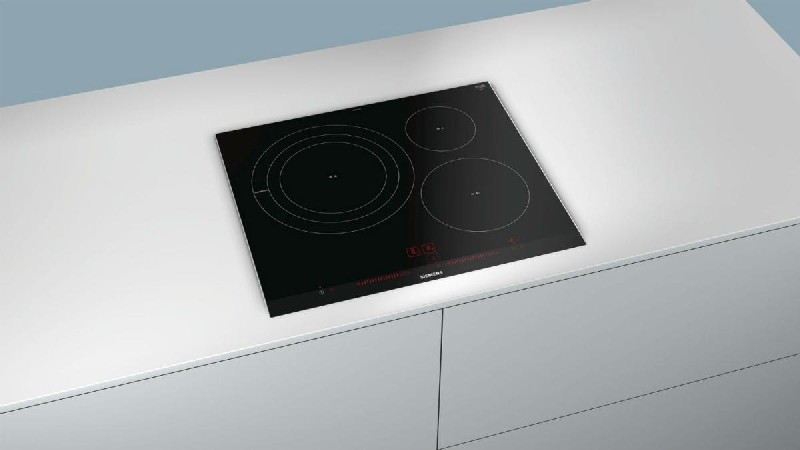 Encimera - Siemens EH675LDC1E, Eléctrica, Inducción, 3 zonas, 32 cm, Negro