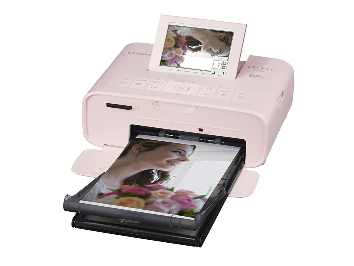Impresora Canon Selphy cp1300 rosa wifi tamaño postal usb sd 813 cm 32 pintar 300 3