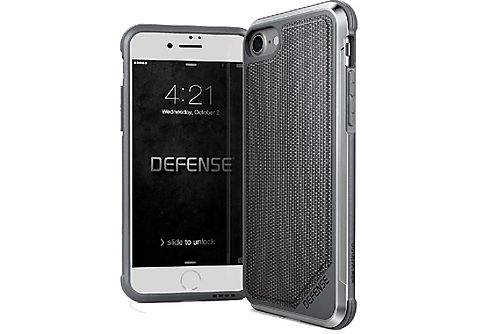 Funda para móvil - X-Doria Defense Lux, Para iPhone 8, Aluminio, Gris