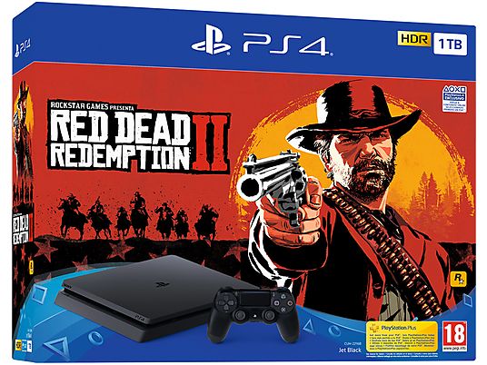 Consola - Sony - PS4 Slim, 1Tb + Juego Red Dead Redemption 2