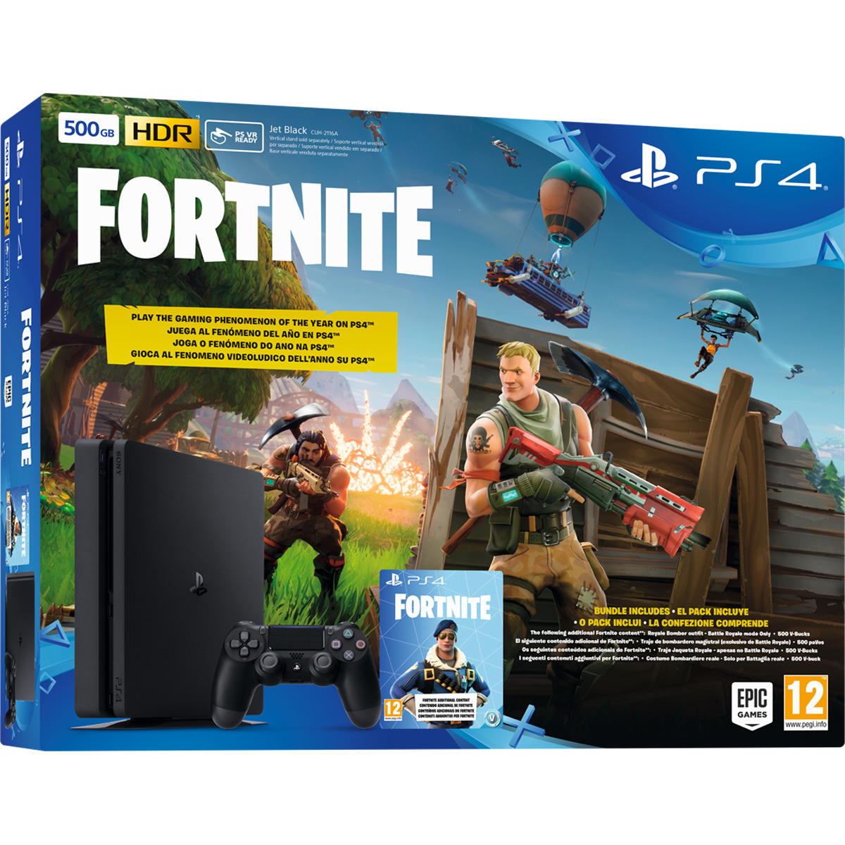 9735717 PS4 500 GB CHASSIS F + VOUCHER FORTNITE