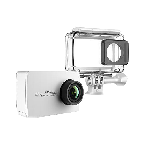 Cámara deportiva - Xiaoyi Action camera 4K, LCD, WiFi, 12 MP, Blanco + Carcasa Waterproof