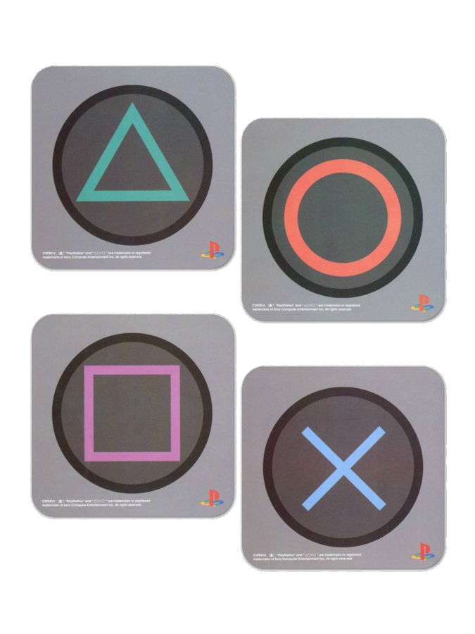 Posavasos - Playstation, Botones, Pack de 4