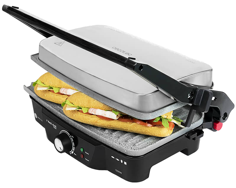 Grill - Cecotec 03024 Rock N Grill, 1500W, Sensor de temperatura