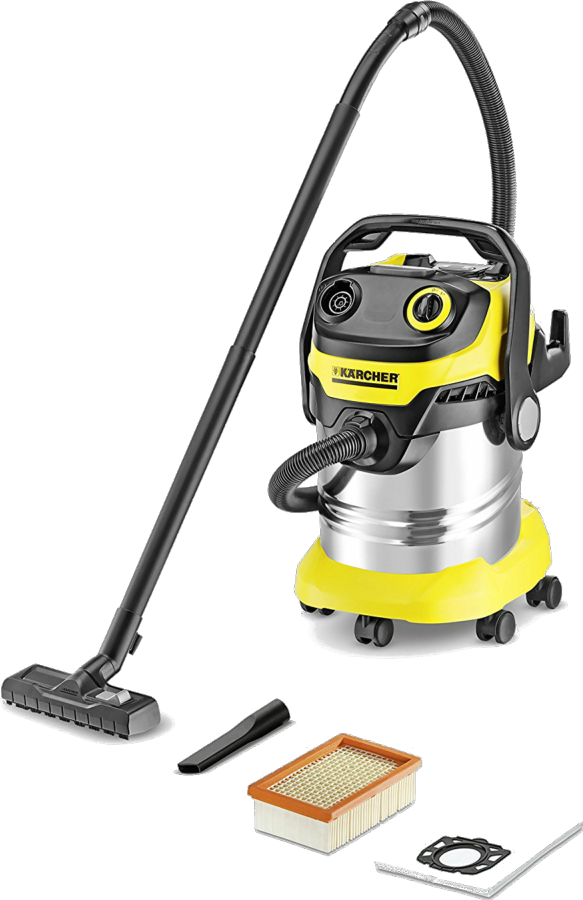Aspirador con bolsa - Kärcher WD 5 Premium, Potencia 1100W, Deposito 25L, Varios accesorios