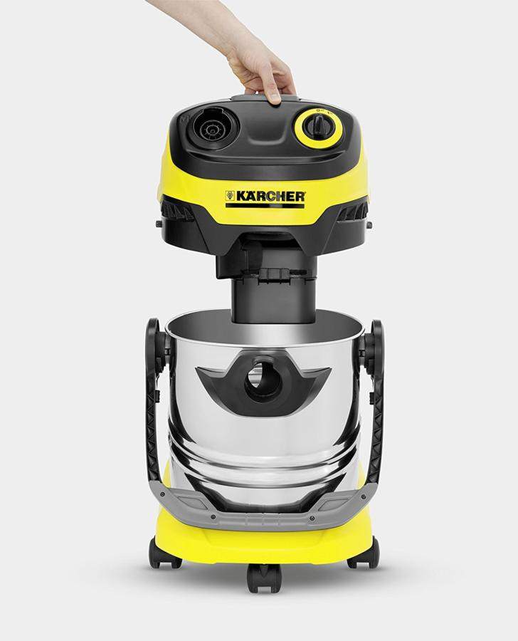 Aspirador con bolsa - Kärcher WD 5 Premium, Potencia 1100W, Deposito 25L, Varios accesorios