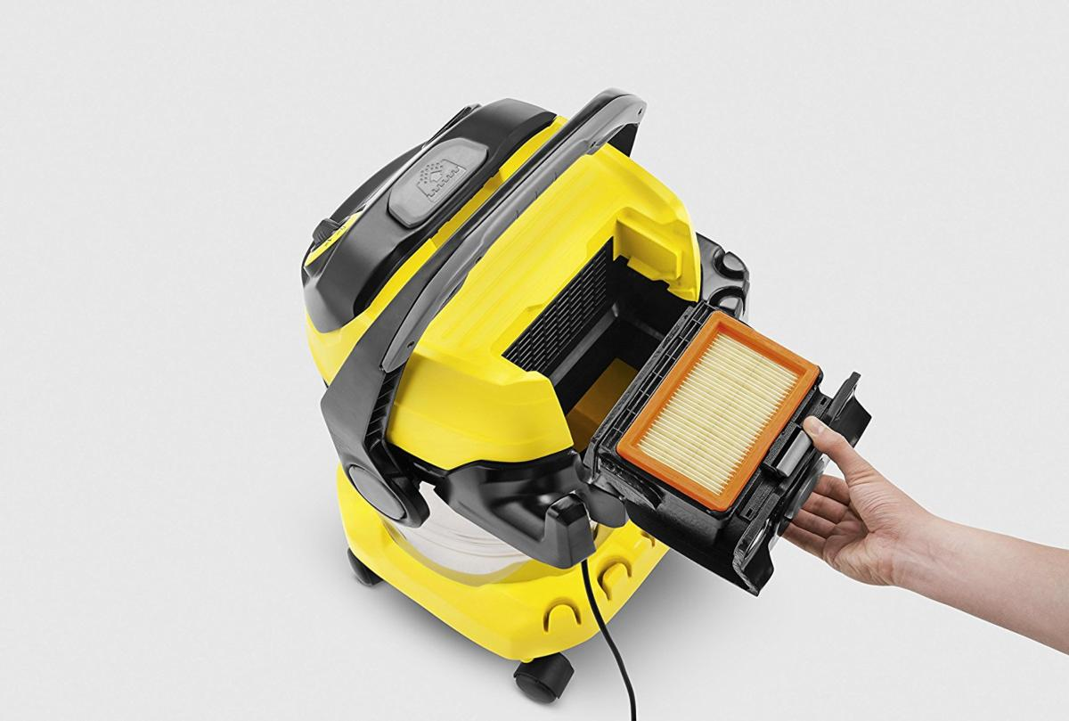 Aspirador con bolsa - Kärcher WD 5 Premium, Potencia 1100W, Deposito 25L, Varios accesorios