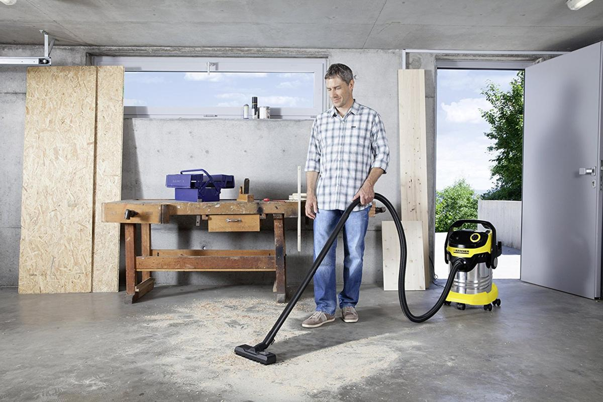 Aspirador con bolsa - Kärcher WD 5 Premium, Potencia 1100W, Deposito 25L, Varios accesorios