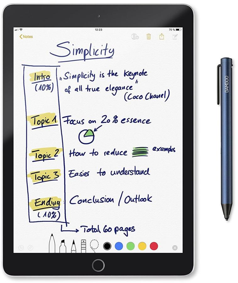 Stylus - Wacom Bamboo Tip, Punta fina, Para iOS y Android