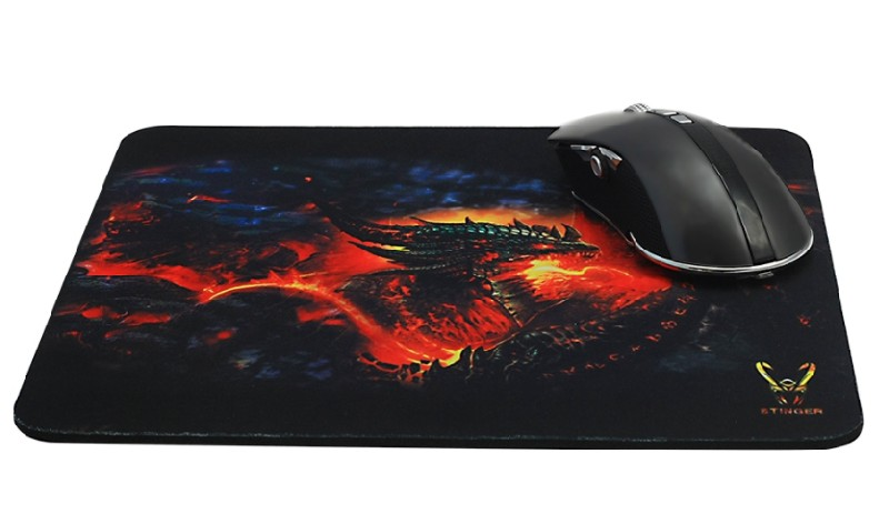 Alfombrilla gaming - Woxter Stinger Pad 1 D, Antideslizante, Microfibra, 280 x 250 x 4mm