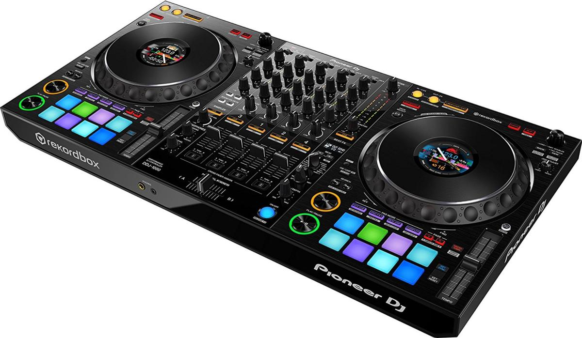 Controladora DJ - Pioneer DJ DDJ-1000, 4 canales, 2 Jog Wheels, Pantalla LCD on Jog, 16 pads,