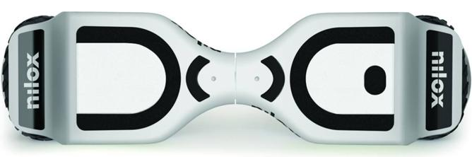 Hoverboard - Nilox DOC 2, 10 km/h, Batería 4200 mAh, Tecnología autoequilibrio, Blanco