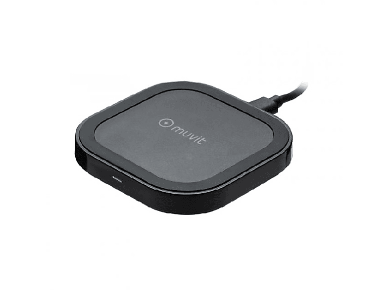 Cargador Inalámbrico Muvit qi10w 2a 10w negro sobremesa base muwir0007