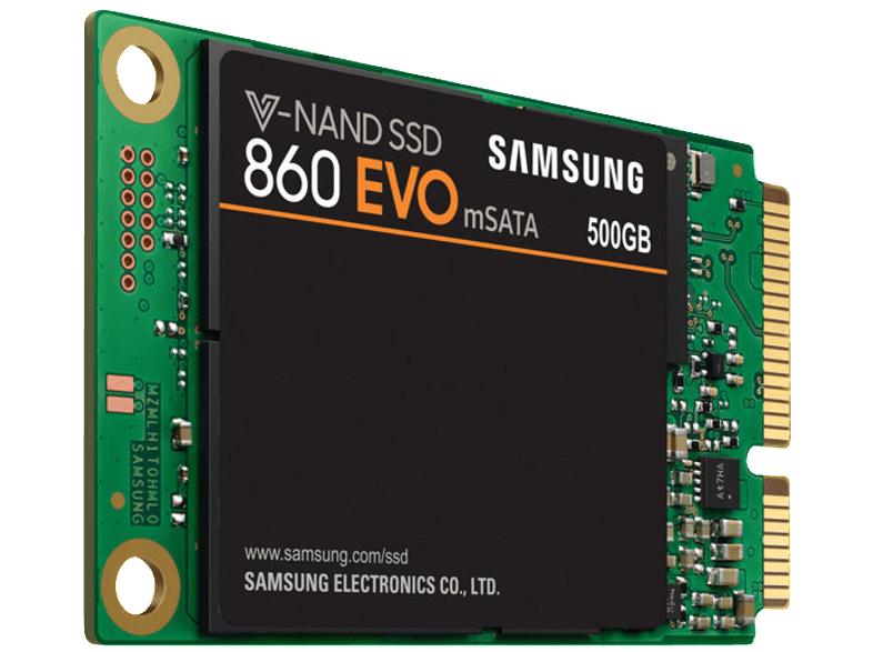 Disco duro SSD de 500GB - Samsung SSD 860 EVO m-SATA, Interno, Lectura 550 MB/s, Escritura 520 MB/s