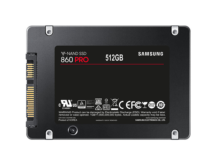 Disco duro SSD de 512 GB - Samsung 860 PRO, 2.5", interfaz SATA 6 Gb/s