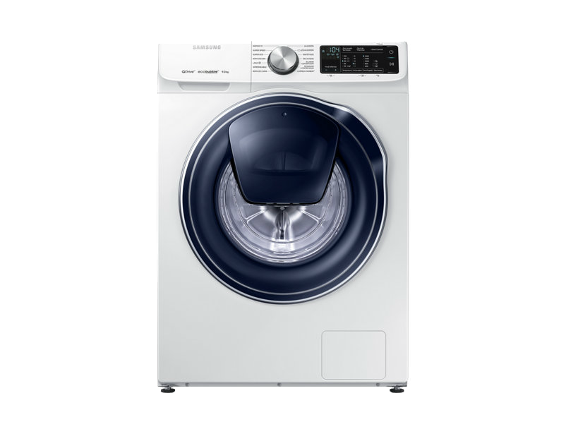 Lavadora carga frontal - Samsung QuickDrive WW90M645OPW/EC Serie6, 9kg, WiFi, EcoBlubble, AddWash, Blanco