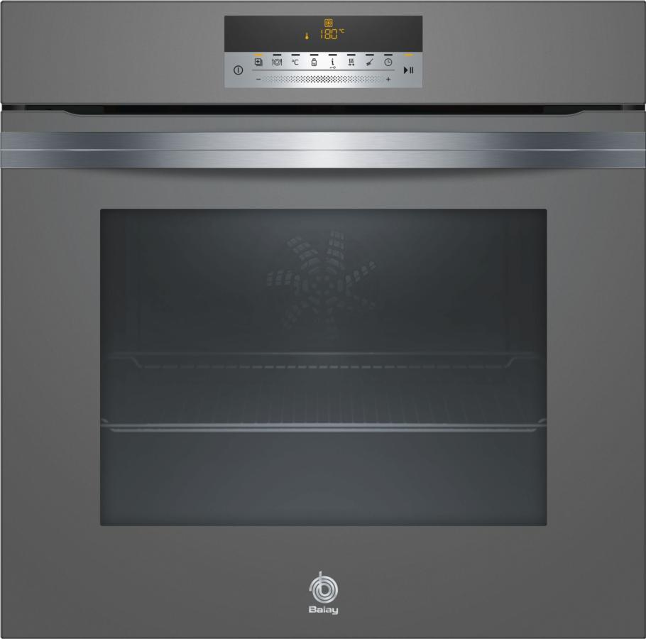 Horno Balay 3hb5888a0 antracita dualclean 40 recetas pirolítico cristal gris abatible clase stock serie control deslizante 71l independiente termosonda multifuncion pirolitico 71 59.4 cm 3600 60