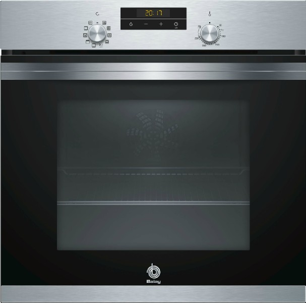 Horno Balay 3hb433cx0 60cm multifunción 3.400w clase multifuncion carro extraible serie acero 71 3400 aqualisis independiente 71l 60 7 funciones mandos ocultables 40275 59.4