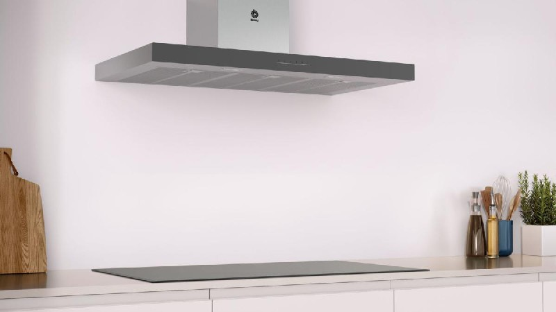 Campana decorativa - Balay 3BC097GGC, Decorativa, 710 m³/h, 65 dB, 90 cm, B, Inox