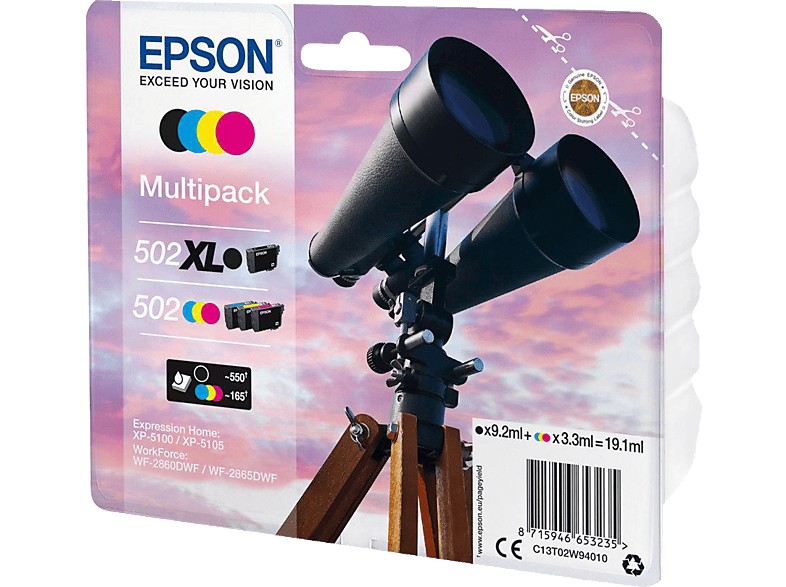 Tinta 502xl pack 4 cartuchos