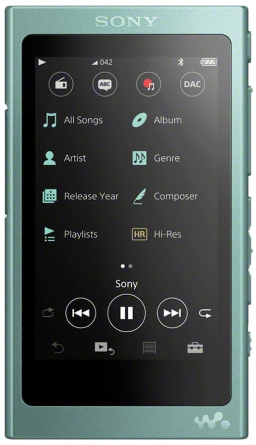Reproductor MP4 - Sony Walkman NW-A45, 16 GB, Hi-Res, DSD, Bluetooth, Verde horizonte